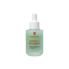 Erborian Centella Red Serum bottle close-up for soothing, fragrance-free skincare