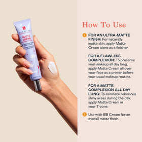 Erborian Matte Face Cream bottle with pump enabling quick, even priming.
