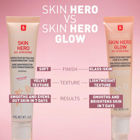Erborian Skin Hero Glow dewy skin finish hints at glass-like radiance