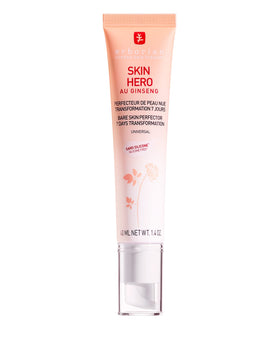 Erborian Skin Hero bottle with White Ginseng, showcasing a weightless, silicone-free formula.