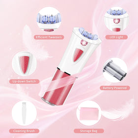 ERDFCV precision tweezers with LED illumination for tricky areas