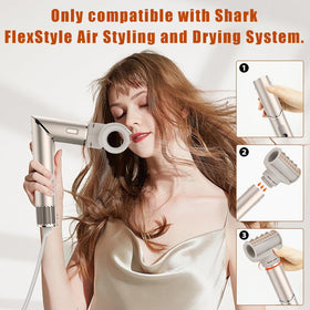 Erdizhu FlexStyle FrizzFighter in use on dry hair for flyaway control