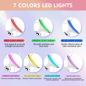 erdnretl pink 7-color LED massager highlights rejuvenation and daily stress relief