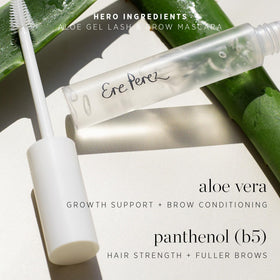 Sweat-proof formula on Ere Perez mascara wand in action.