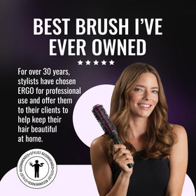 ERGO 2.5-inch brush designed for long, fine hair types