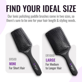 ERGO Ionic Paddle Brush heat-resistant pins for safe blow drying.