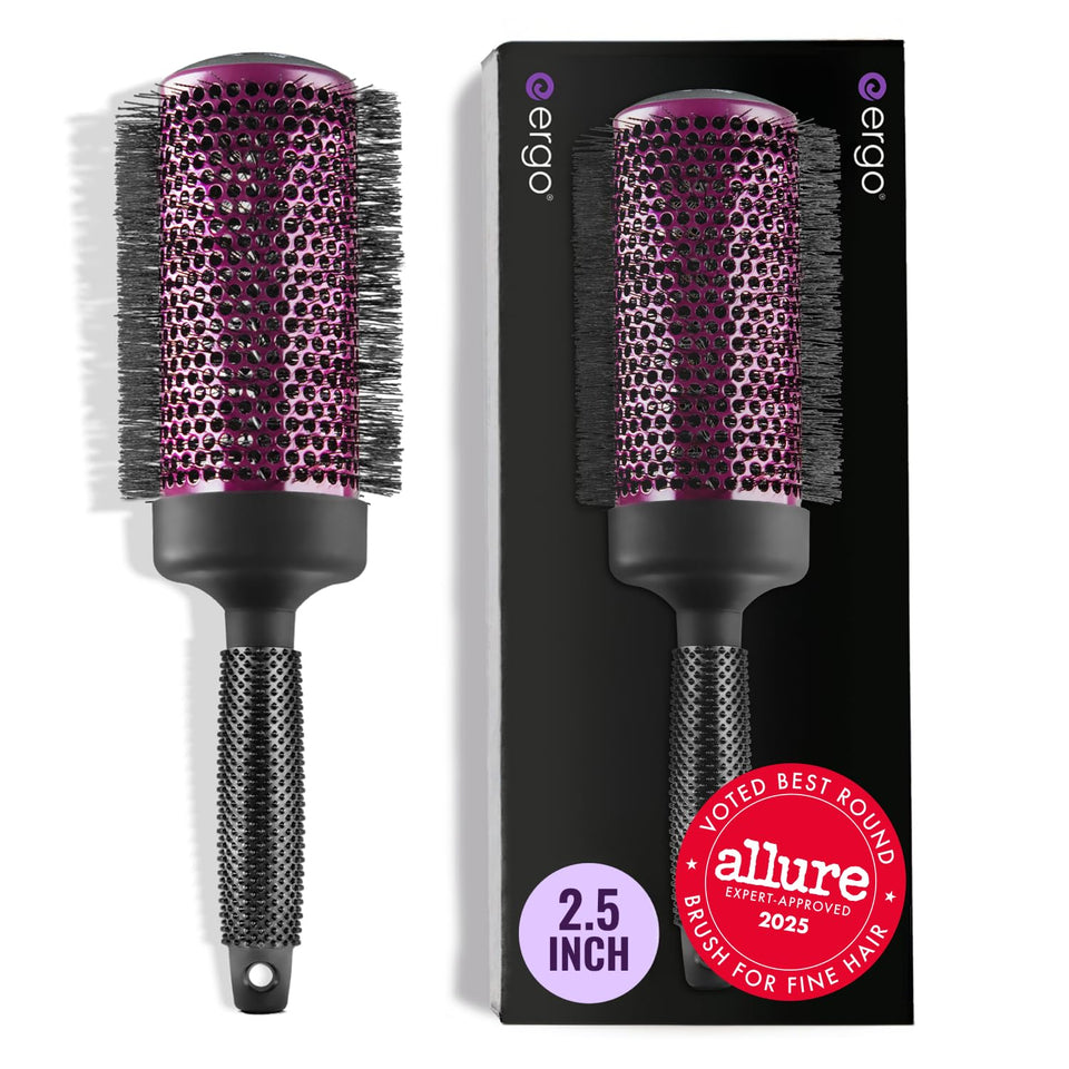ERGO Super Gentle Round Brush for voluminous blowouts with a large 2.5-inch barrel