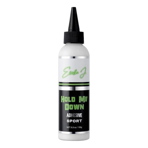 Ericka J Hold Me Down SPORT bottle – long-lasting hold for lace wigs.
