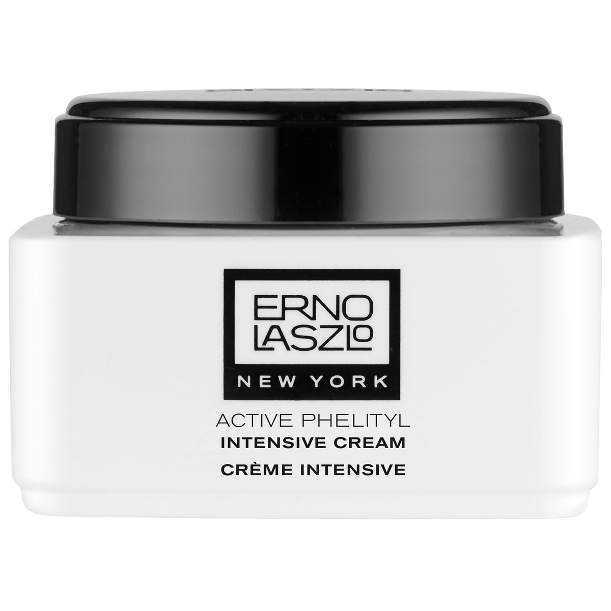 Erno Laszlo Active Phelityl Intensive Cream jar closeup for all-day hydration.