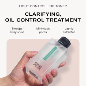 Erno Laszlo Light Controlling Toner cotton-pad application for gentle exfoliation and moisture binding.
