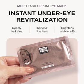 Close-up of Erno Laszlo eye mask foil patch texture with hydration potential