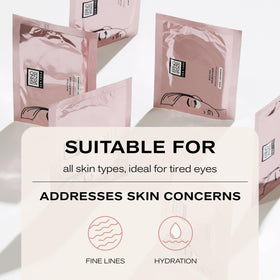 In-use Erno Laszlo eye mask on the face during application