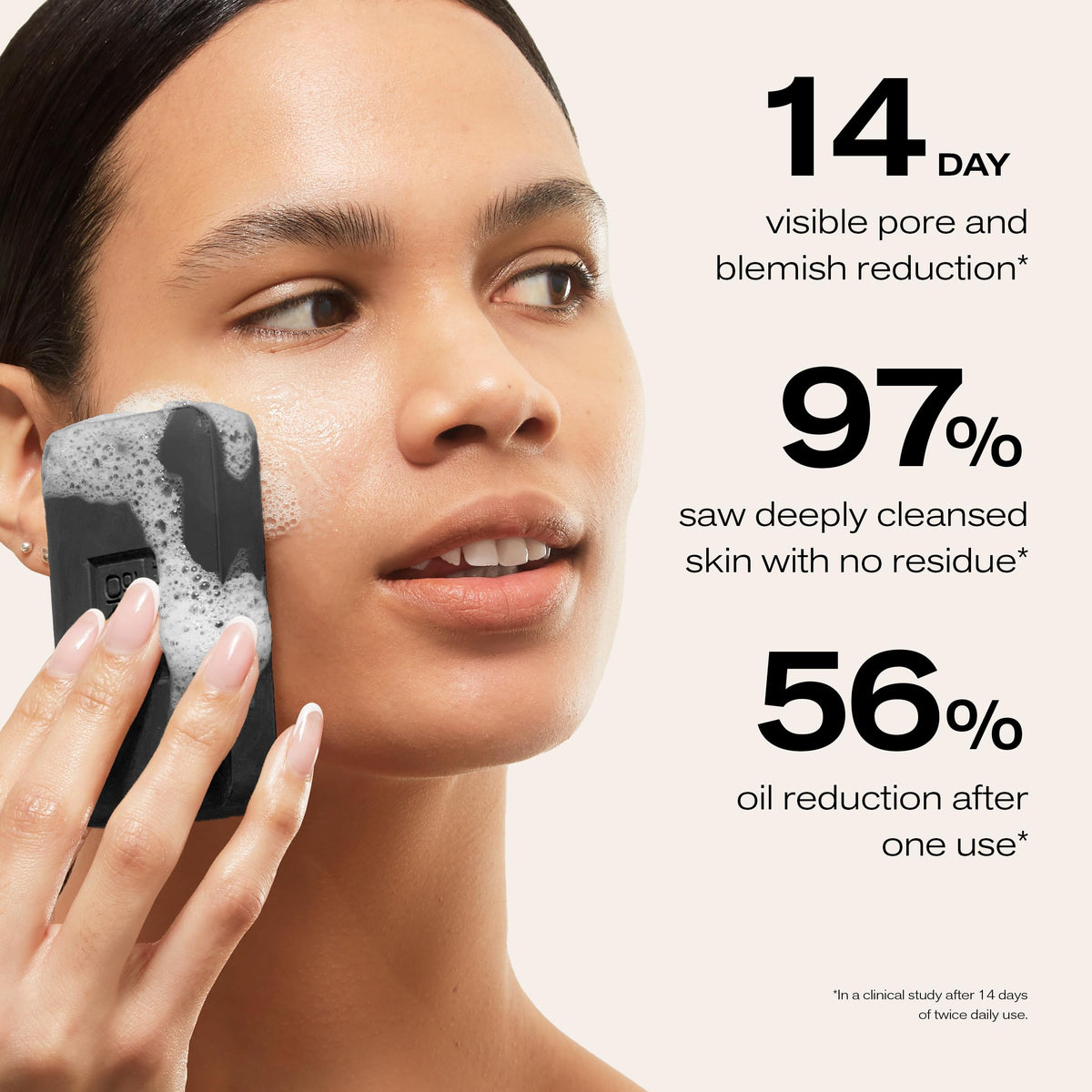Erno Laszlo charcoal action showing impurity removal from skin