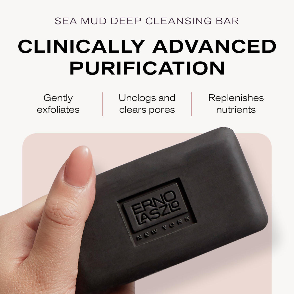 Erno Laszlo Sea Mud bar highlighting Dead Sea minerals for detox
