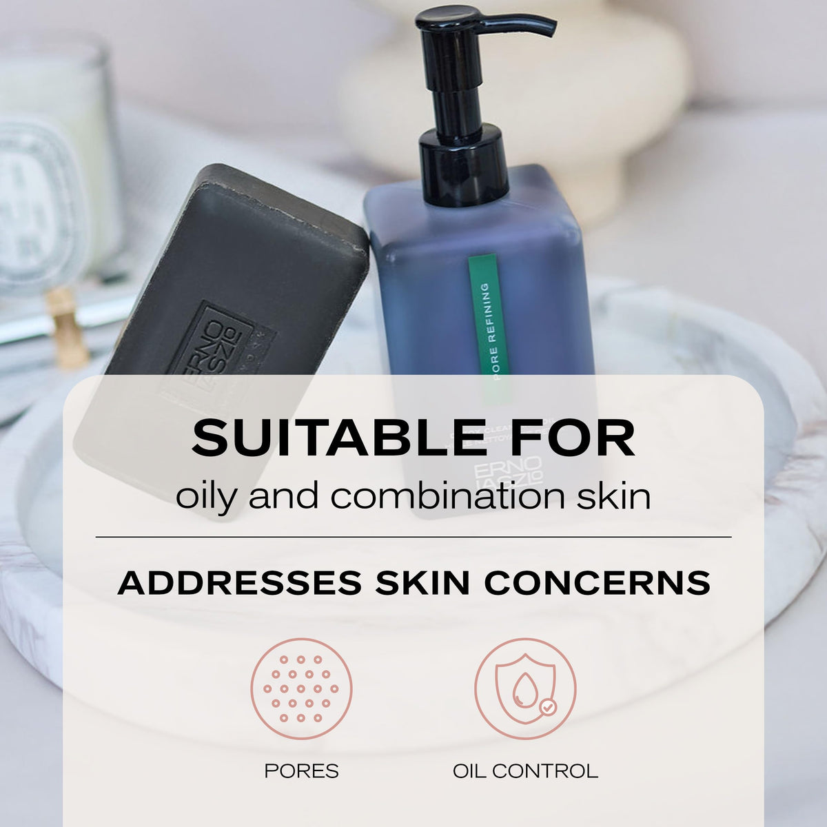 Shea seedcake extract in Erno Laszlo Detoxifying Oil Cleanser provides soothing care