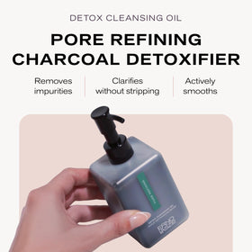 Texture on hand showing silky cleansing oil for deep pore cleansing by Erno Laszlo