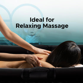 EROTICGEL inflatable sheet with raised borders prevents gel spills during massage.