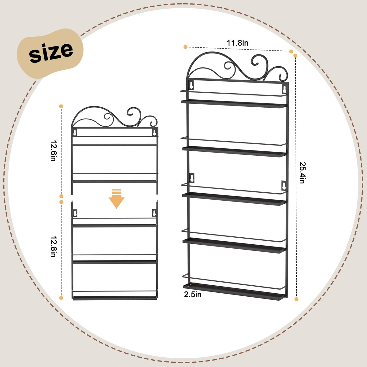 ERYTLLY five tier nail shelf for convenient salon storage