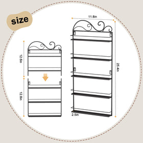 ERYTLLY five tier nail shelf for convenient salon storage