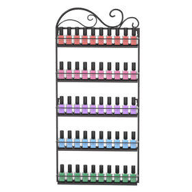 ERYTLLY wall mounted rack with five shelves for organized polish display