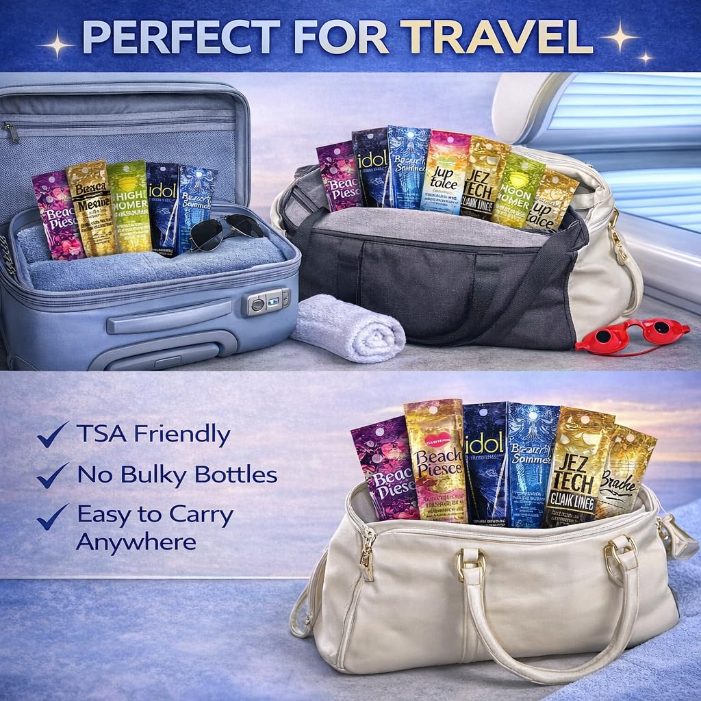 ES Global Brands tan maximizer packet deepens and extends your glow.