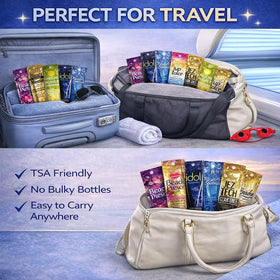 ES Global Brands tan maximizer packet deepens and extends your glow.