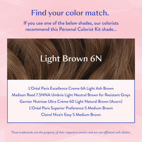 Color applied on hair with wrap film showing even tone.