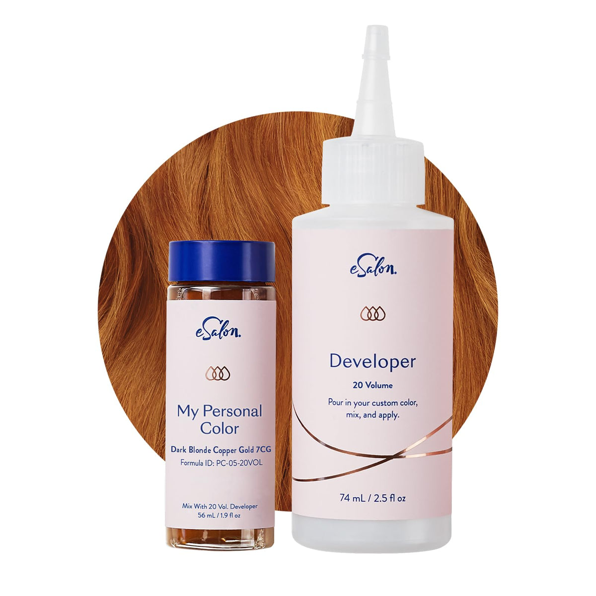 eSalon dark blonde copper gold color kit for at-home salon-quality results.