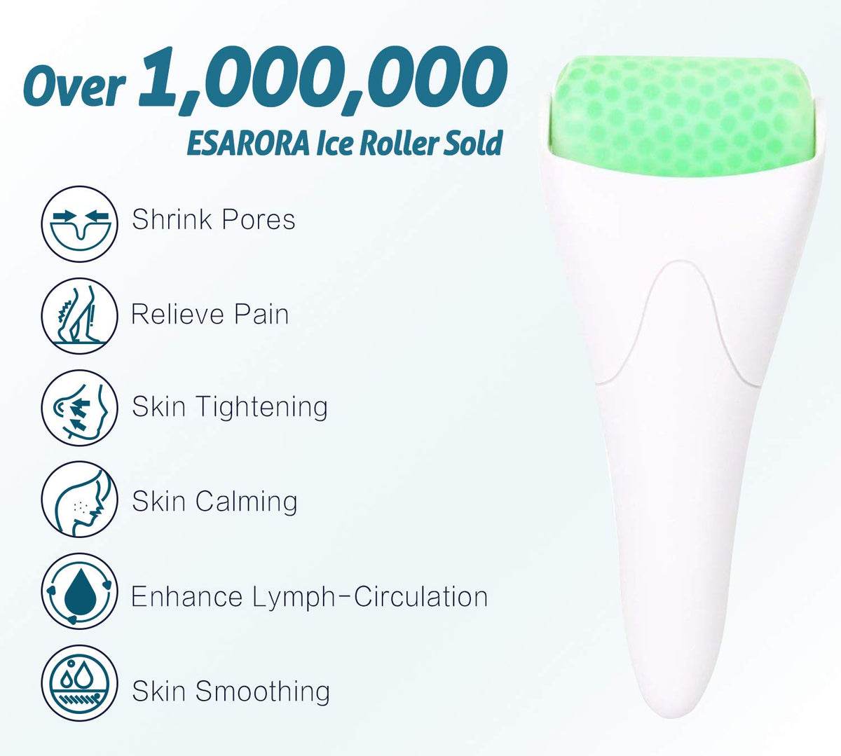 ESARORA Ice Roller targets the eye area to ease fatigue.