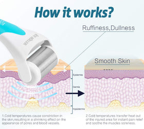  ESARORA Ice Roller massaged around the eye area to relieve fatigue