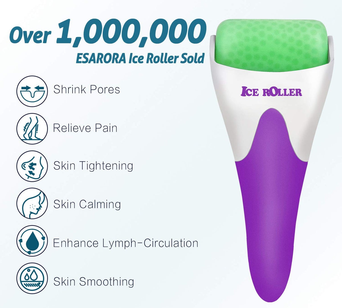 Esarora Ice Roller targets the eye area for refreshed, less-tired look.