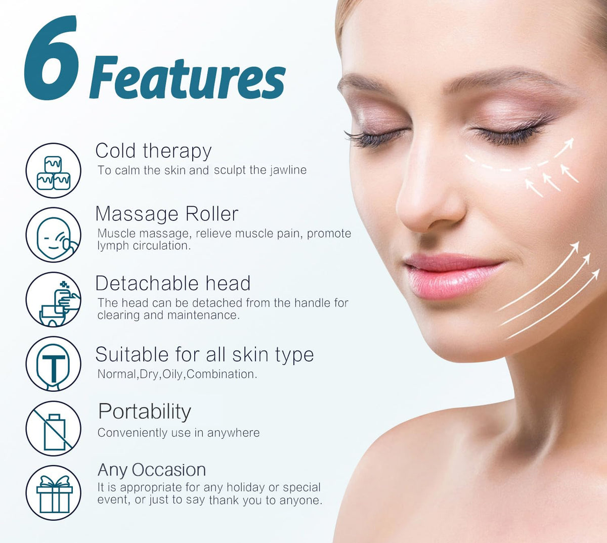 ESARORA Ice Roller helps relieve migraine tension.
