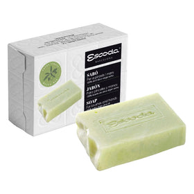 Escoda olive oil brush soap bar cleaning brushes and conditioning bristles.