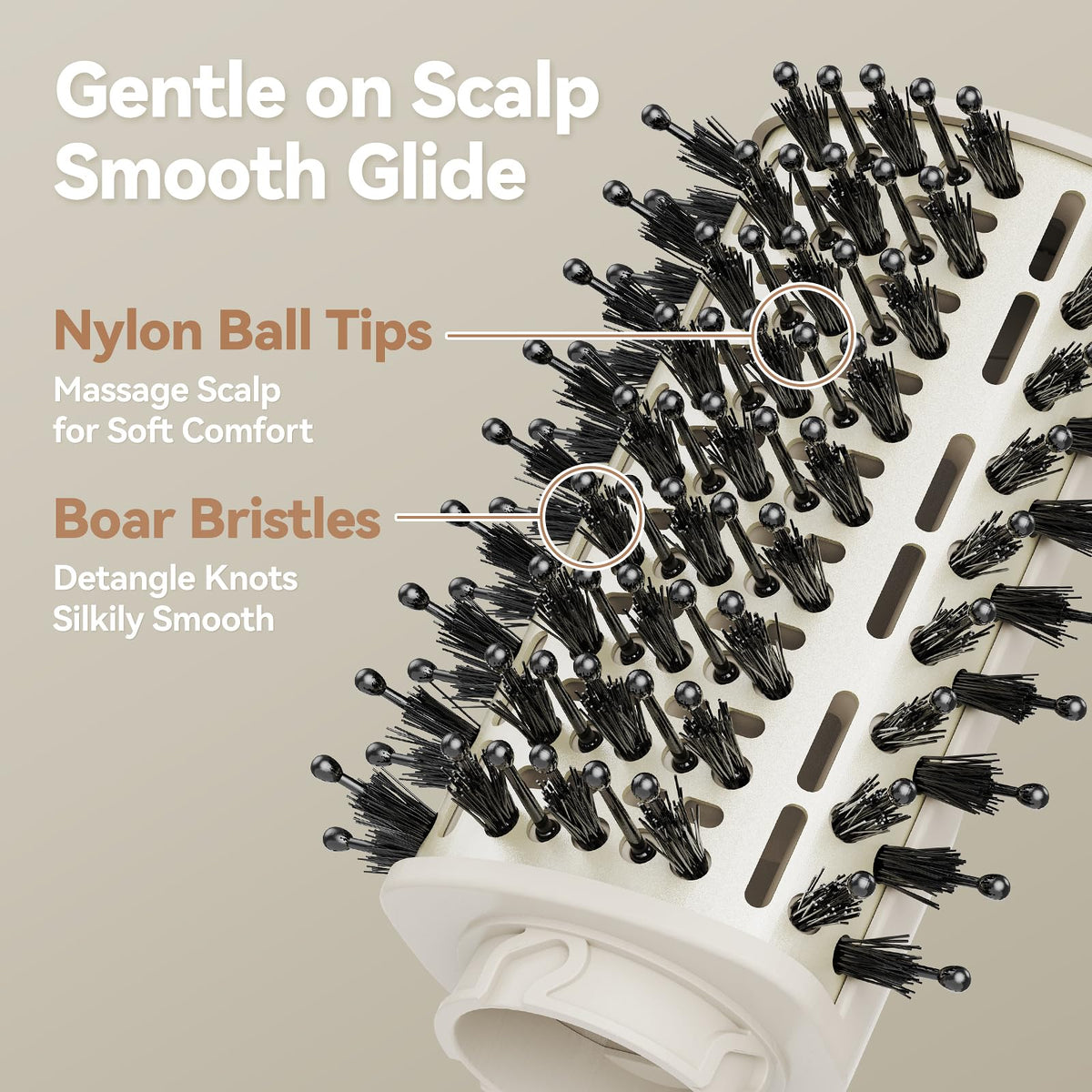 Esctabalt boar-bristle action smoothing and lifting layered looks
