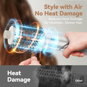 Esctabalt oval brush uses airflow to guide styling with minimal heat.