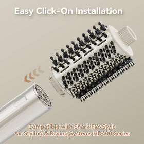 Esctabalt oval brush adds lift and bounce during drying.