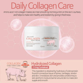 Close-up of the creamy texture of Esfolio Collagen Daily Face Cream