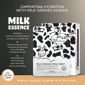 Esfolio Pure Skin Milk Essence application on hand demonstrating layering for refreshed skin.