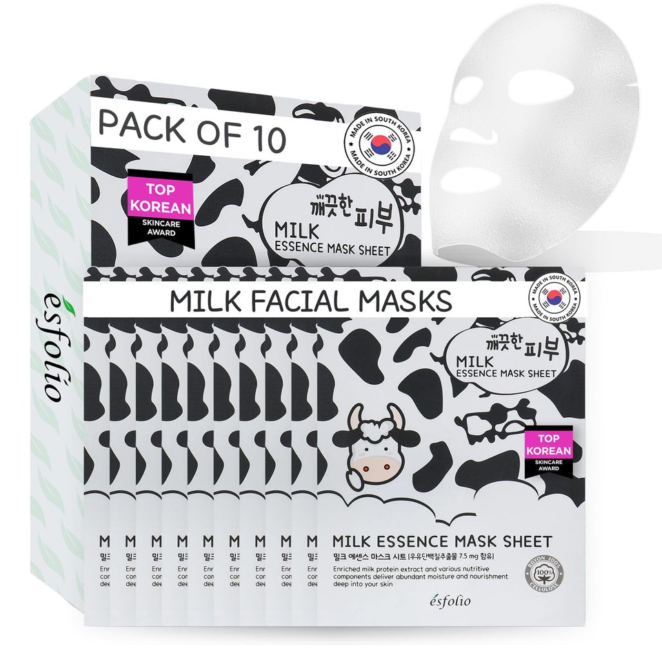 Esfolio Pure Skin Milk Essence bottle for lightweight hydration across skin types.