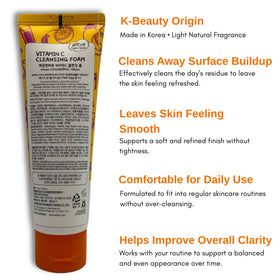 Esfolio Vitamin C Cleansing Foam vitamin C ingredient highlight for antioxidant protection.