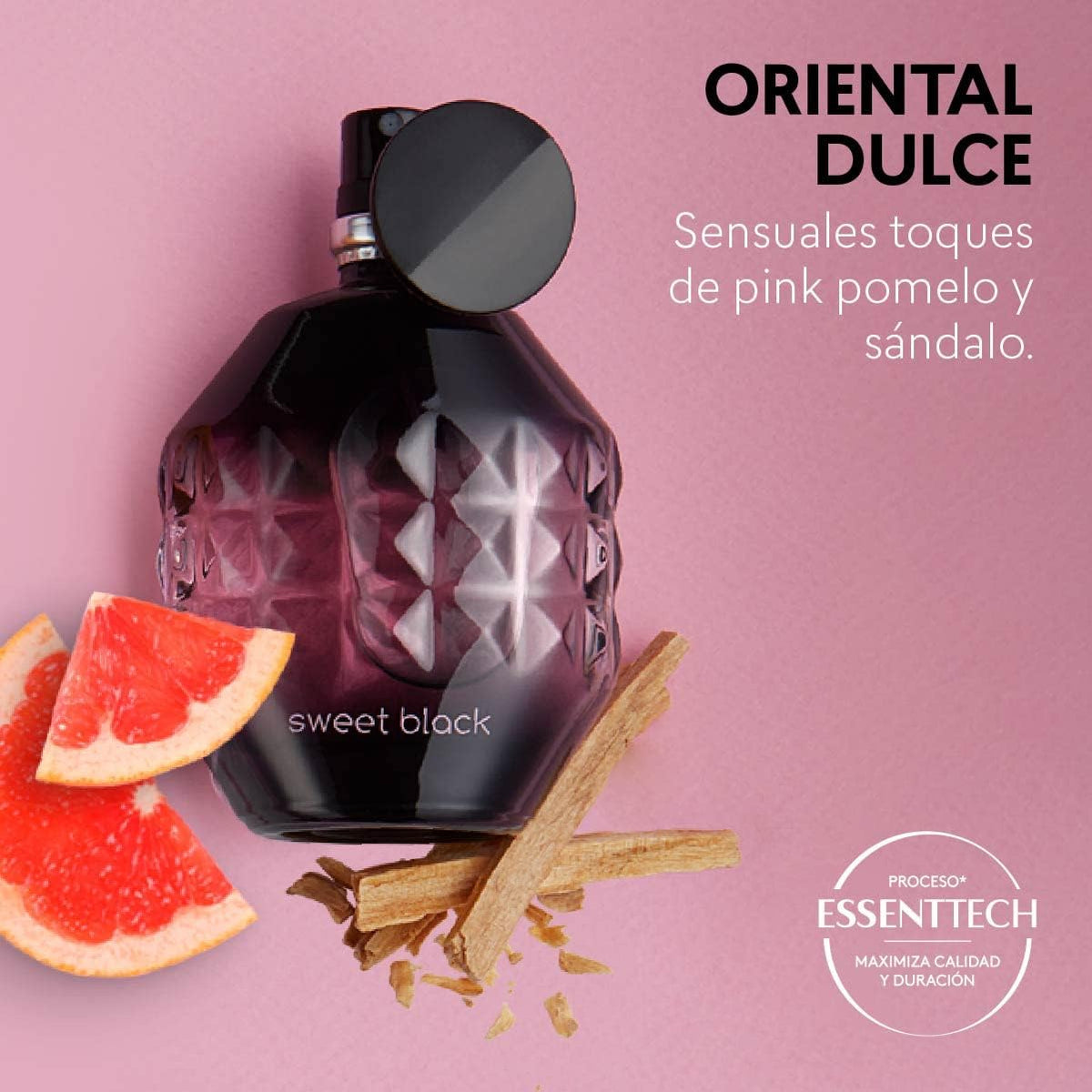 Esika L'Bel Sweet Black outer packaging highlighting oriental sweet notes.