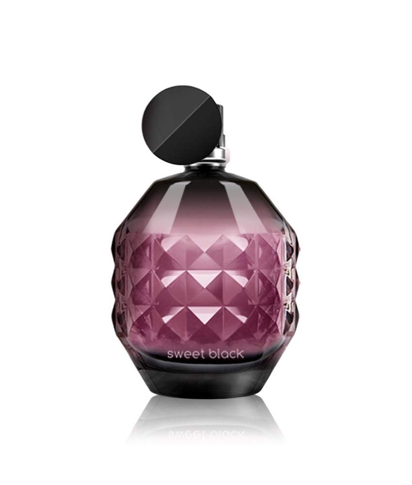 Esika L'Bel Sweet Black perfume bottle shown for elegant daily wear.