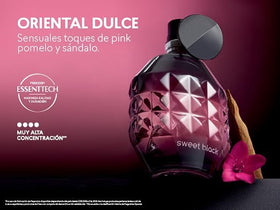 Sweet Black on skin application showing lasting aura and versatility.