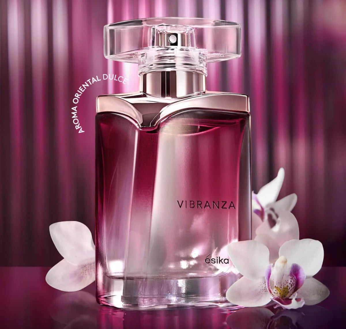 ESIKA Vibranza perfume cap close-up highlighting premium packaging and refined style.