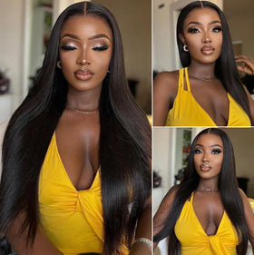 ESIWONHAIR Brazilian virgin Remy hair wig for durable, soft straight styling