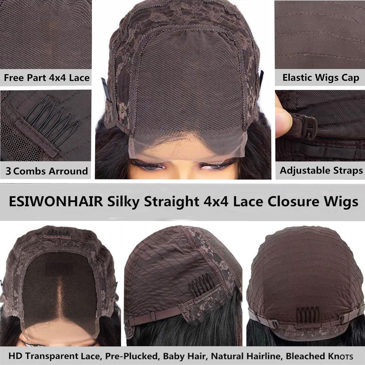 ESIWONHAIR glueless wear-and-go wig for easy daily styling