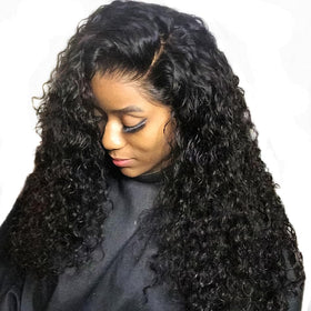 ESIWONHAIR wet and wavy deep wave wig with 4x4 closure offers natural hairline and easy wear.