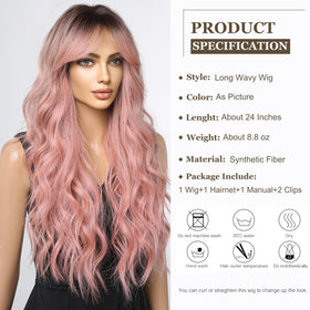 Esmee ombre pale pink wig close-up shows soft color blend.