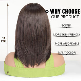 Esmee shoulder-length wig close-up shows soft texture and natural shine.
