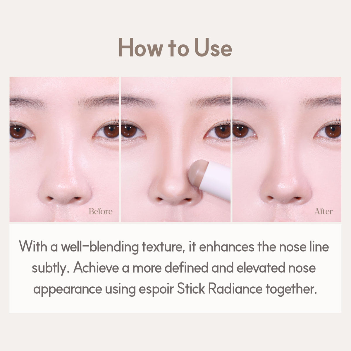 Espoir Be Glow Shading Stick Contour 2 buildable tone for subtle definition